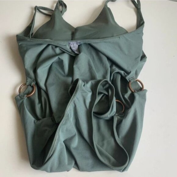 Aerie Ribbed One-Piece Swimsuit - Green - Women's SP (SmallSlim) - Picture 2 of 10